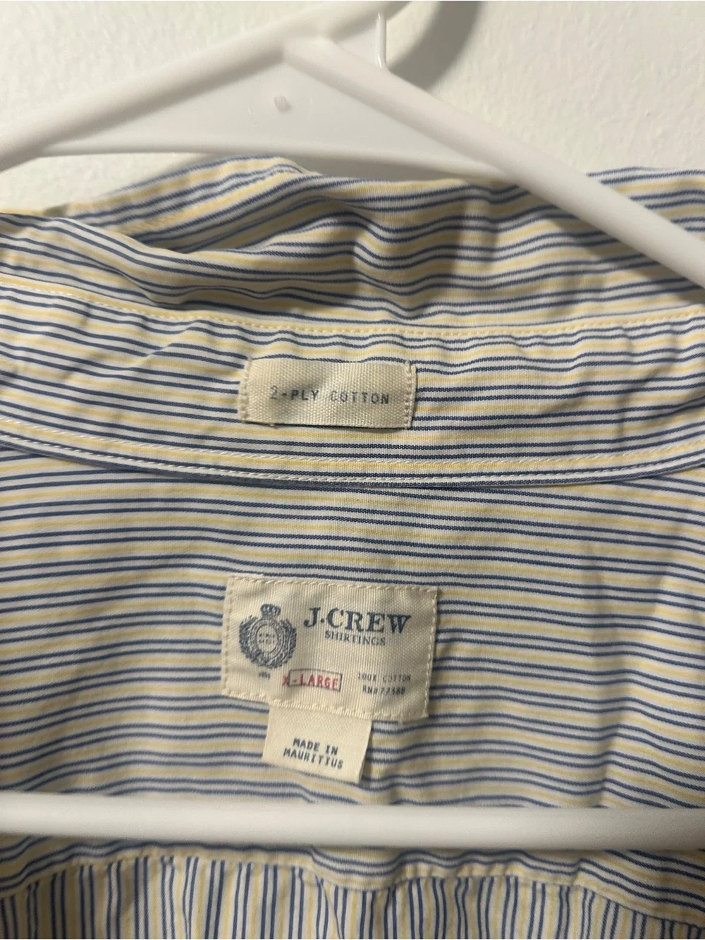 J Crew Casual Striped Button-Down Shirt - Blue/White